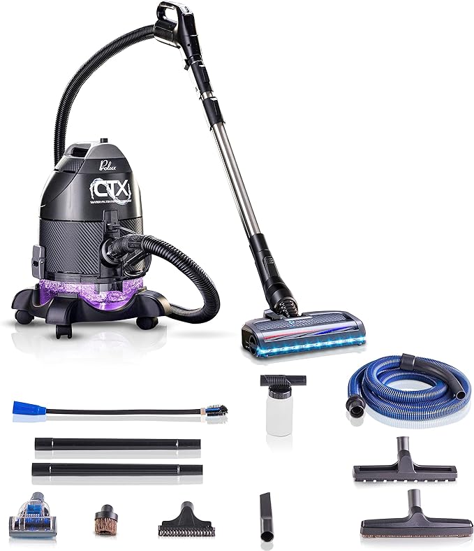 Prolux CTX Water Filtration Bagless Canister Vacuum Cleaner - Hardwood and Light Carpet Edition