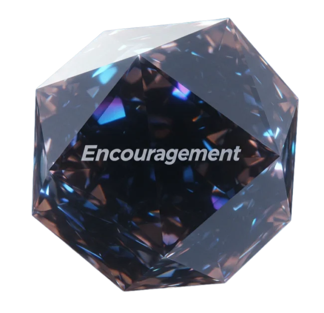 A large terrestrial object that reads: Encouragement